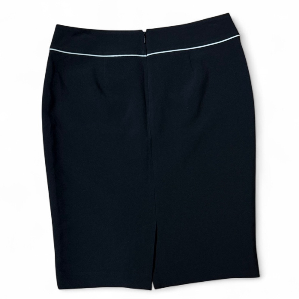 Evan-Picone Black Label Pencil Skirt - Black w/ White Piping - Size 6 - NWT - Picture 3 of 7